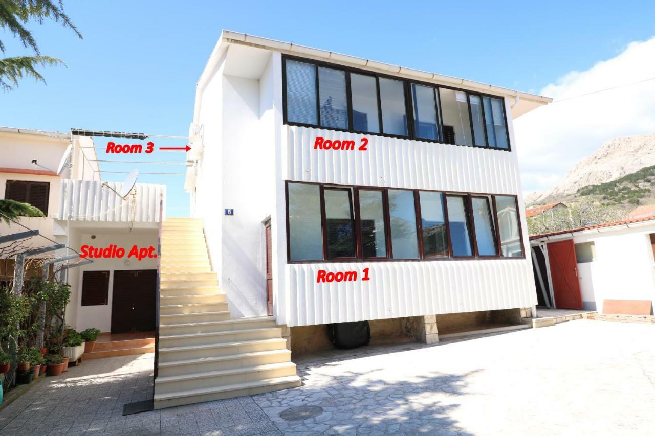 Rooms & Studio Apartment Mira Baška Eksteriør bilde